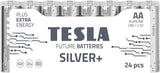 Tesla Silver+ AA Alkaline Batterier (24 stk)