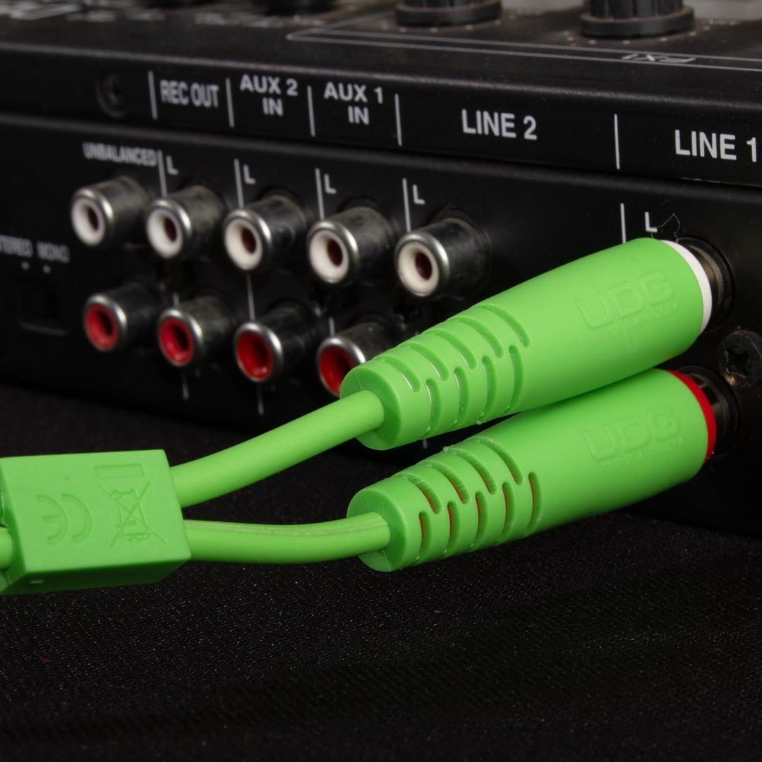UDG Ultimate Audio-kabelsett RCA - RCA Grønn Rett 3m