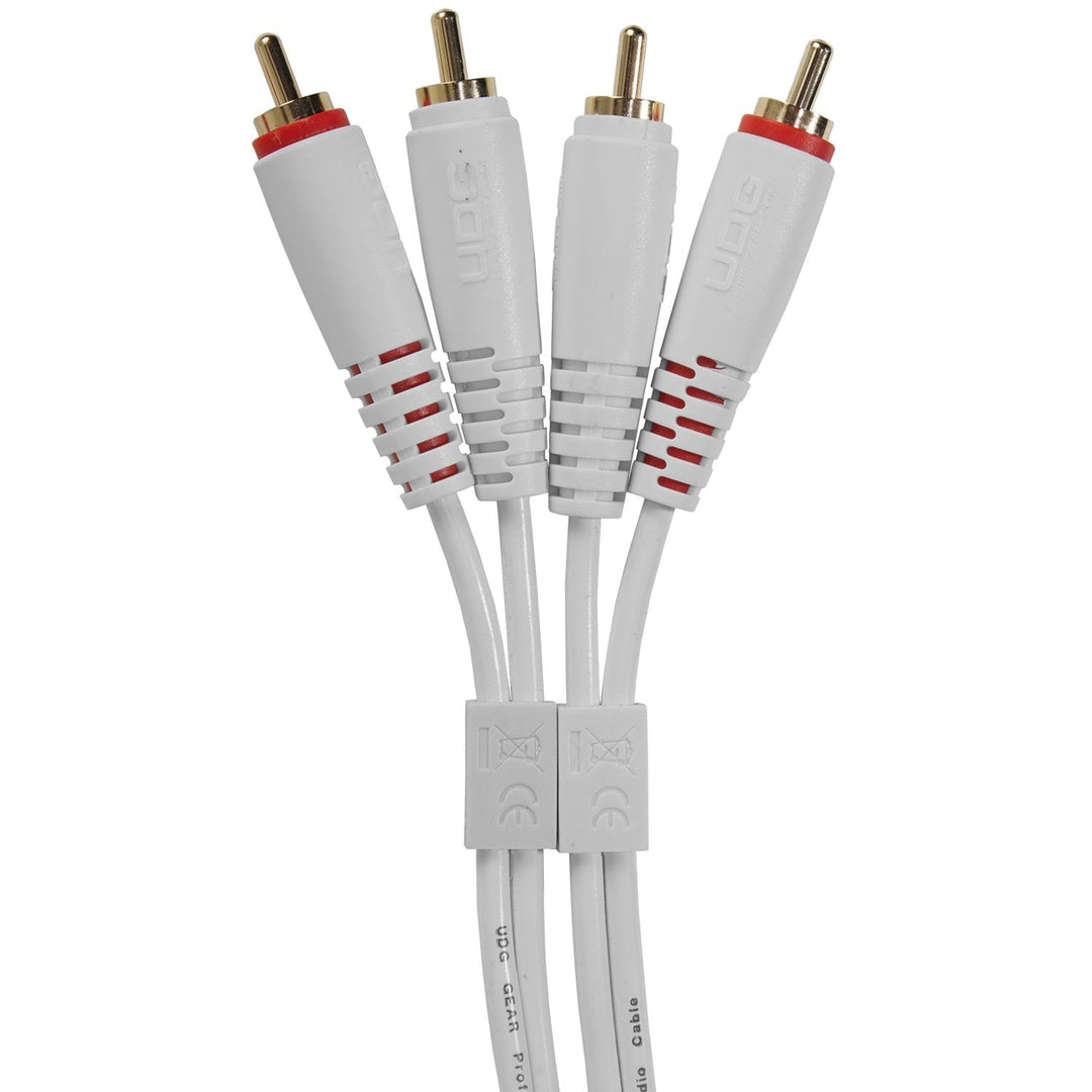 UDG Ultimate Audio-kabelsett RCA - RCA Hvit Rett 1,5m