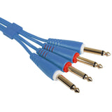 UDG Ultimate Audio Cable Set 1/4'' Jack-1/4'' Jack blå rett 3m
