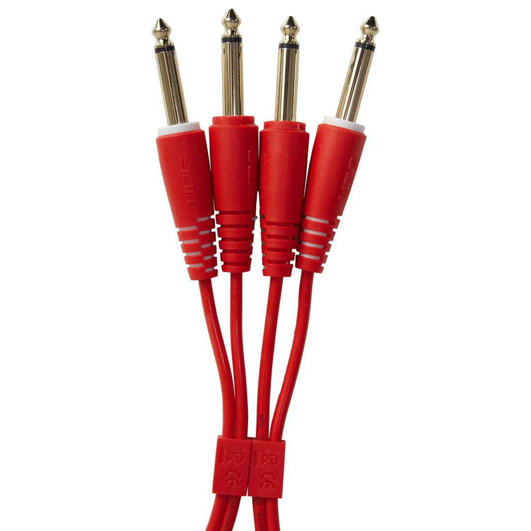 UDG Ultimate Audio Cable Set 1/4'' Jack-1/4'' Jack rød rett 1,5m