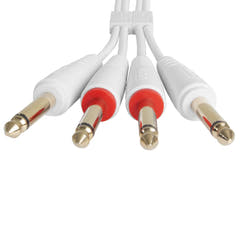 UDG Ultimate Audio Cable Set 1/4'' Jack-1/4'' Jack hvit rett 1,5m