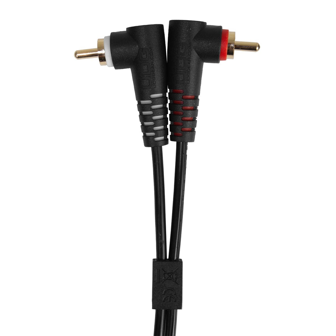 UDG Ultimate Audio Cable Set RCA rett-RCA vinklet svart 3m
