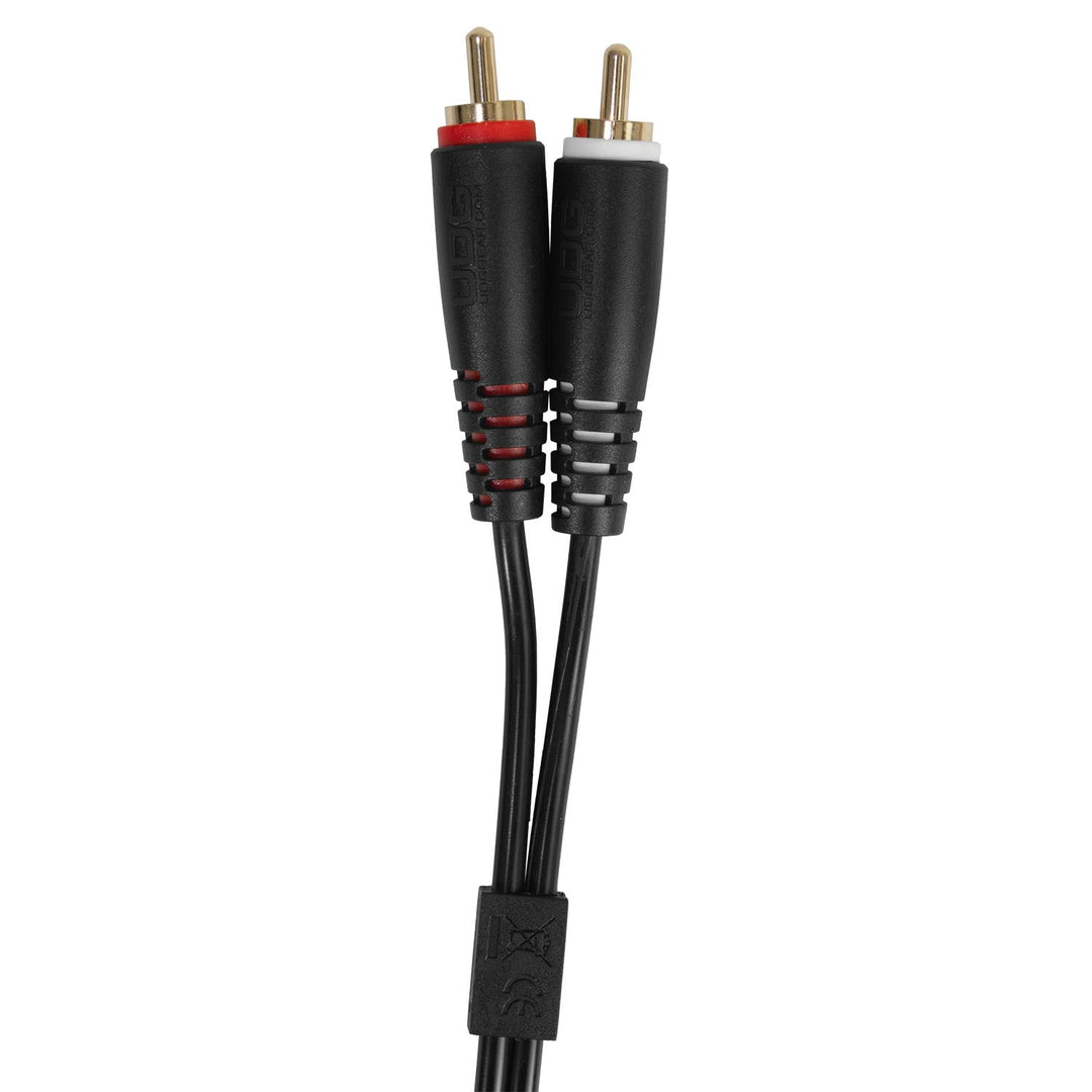 UDG Ultimate Audio Cable Set RCA rett-RCA vinklet svart 3m