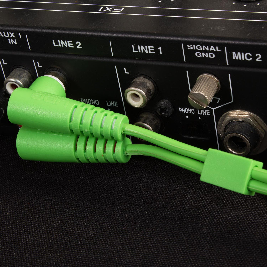 UDG Ultimate Audio-kabelsett RCA Rett-RCA Vinklet Grønn 3m