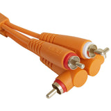 UDG Ultimate Audio Cable Set RCA rett-RCA vinklet oransje 3m