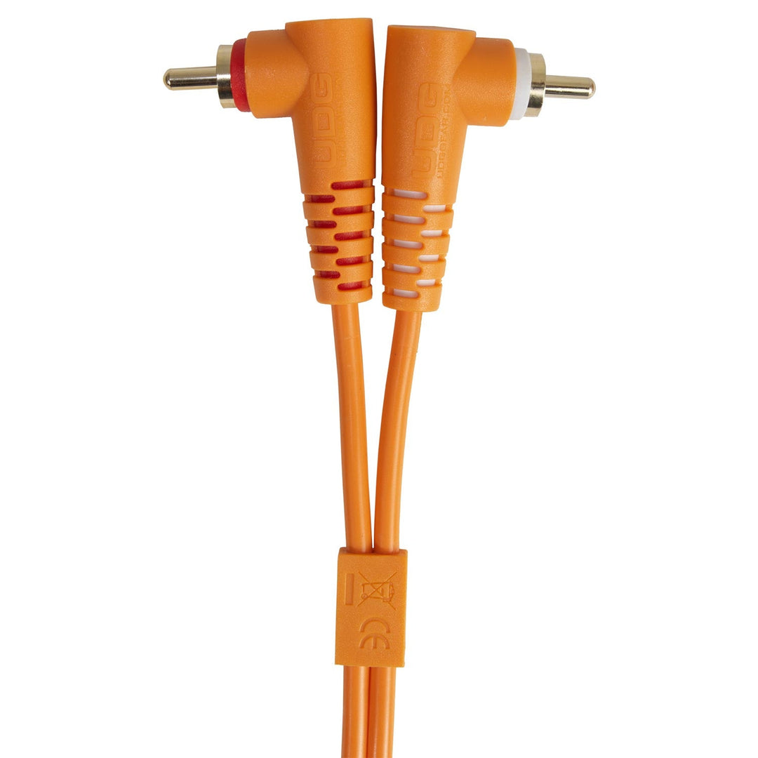 UDG Ultimate Audio Cable Set RCA rett-RCA vinklet oransje 3m