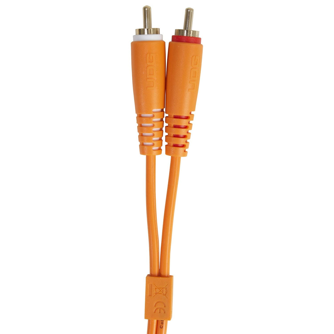 UDG Ultimate Audio Cable Set RCA rett-RCA vinklet oransje 3m