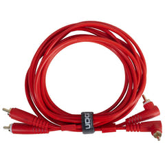 UDG Ultimate Audio-kabelsett RCA Rett-RCA Vinklet Rød 3m