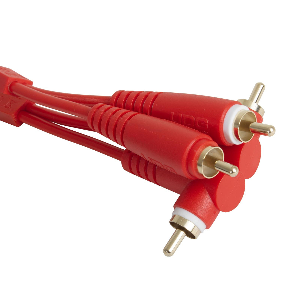 UDG Ultimate Audio-kabelsett RCA Rett-RCA Vinklet Rød 3m