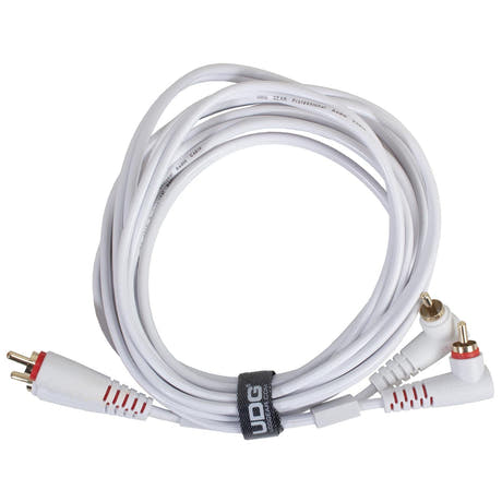 UDG Ultimate Audio-kabelsett RCA Rett-RCA Vinklet Hvit 3m