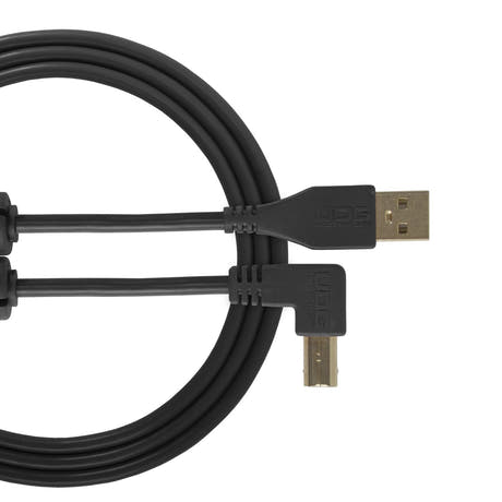 UDG Ultimate Audio-kabel USB 2.0 A-B Svart Vinklet 3m