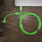 UDG Ultimate Audio-kabel USB 2.0 A-B Grønn Vinklet 1m