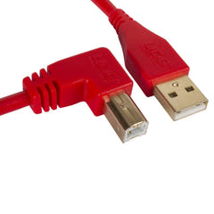 UDG Ultimate Audio Cable USB 2.0 A-B Rød Vinklet 3m