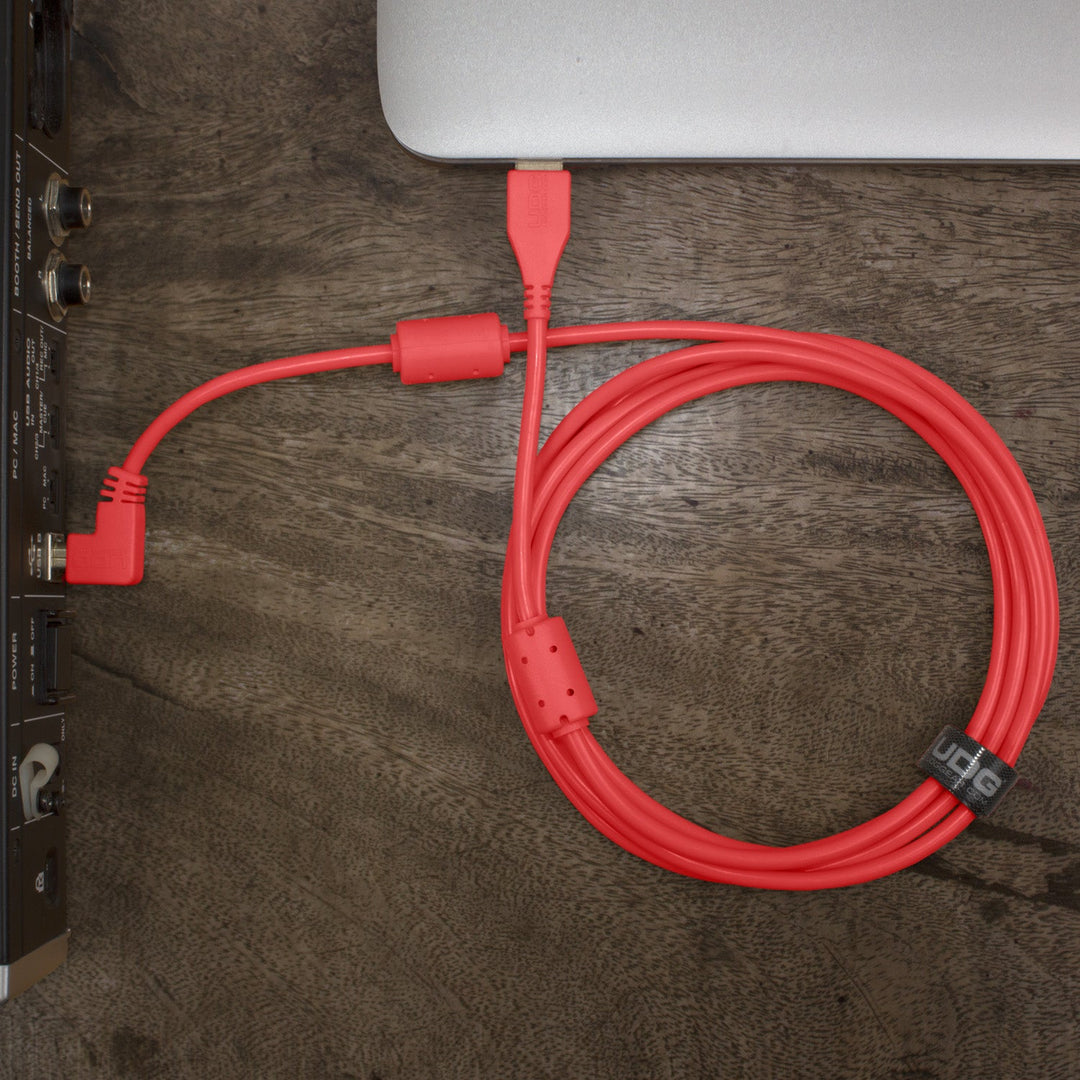 UDG Ultimate Audio-kabel USB 2.0 A-B Rød Vinklet 2m
