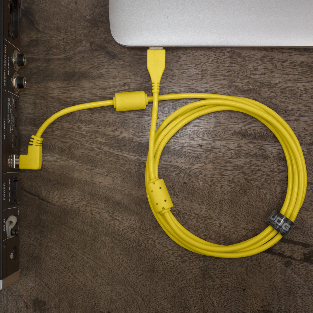 UDG Ultimate Audio Cable USB 2.0 A-B Gul Vinklet 2m