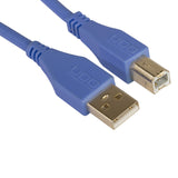UDG Ultimate Audio-kabel USB 2.0 A-B Blå Rett 3m