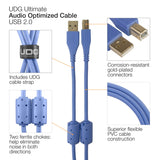UDG Ultimate Audio-kabel USB 2.0 A-B Blå Rett 1m