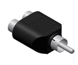 Y adapter 2 x RCA hun > 1 x RCA han
