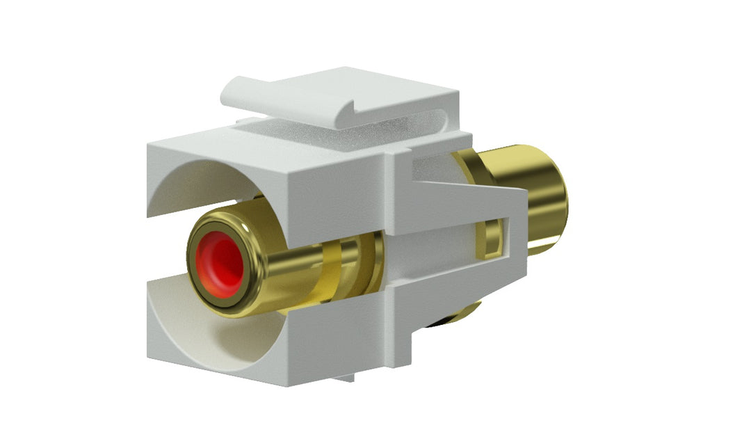 Keystone adapter RCA til RCA (2 stk) , Hvid