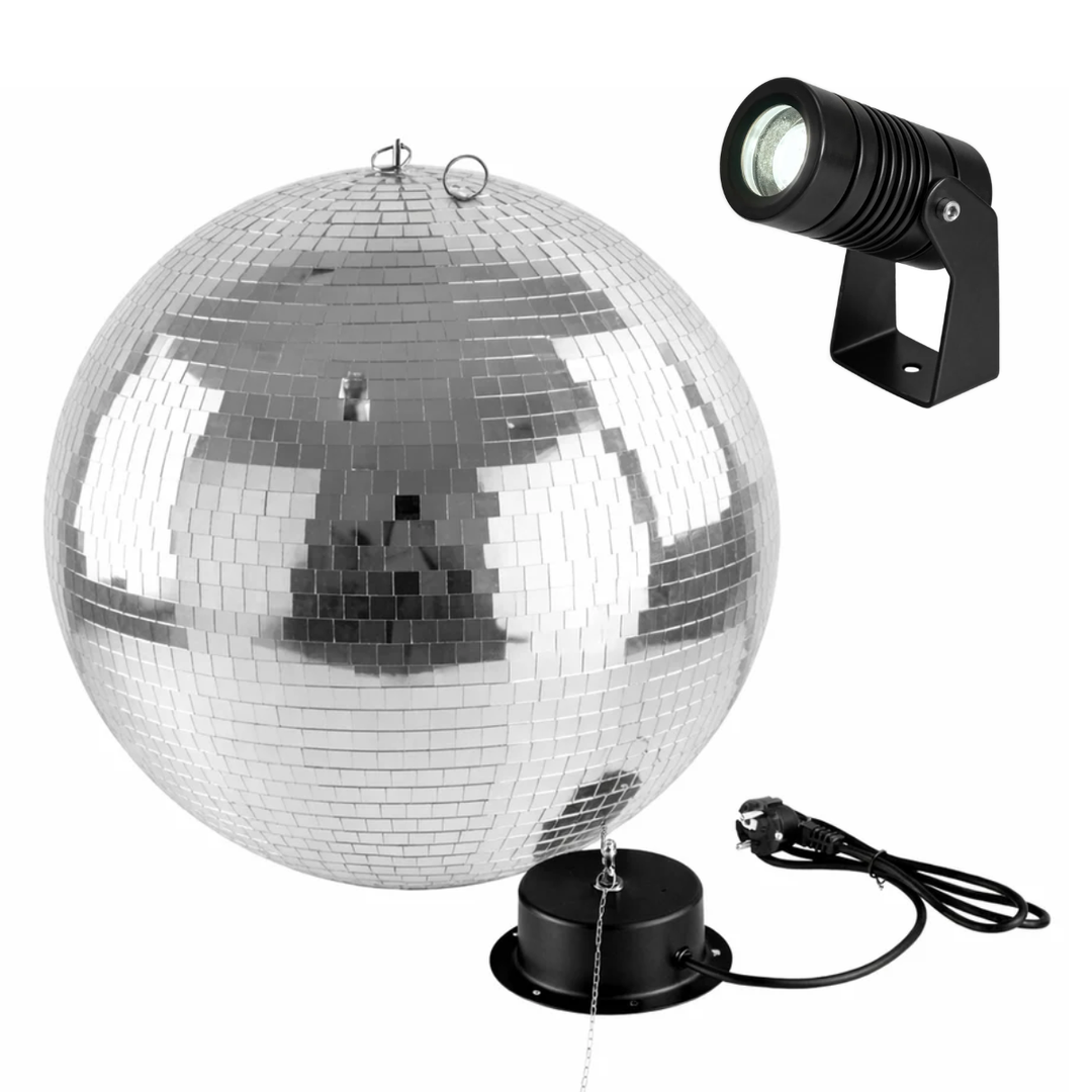 Speilkulesett med motor og spot (30cm)