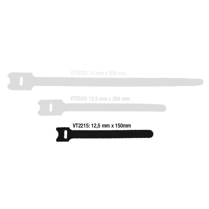 Kabelreim borrelås Hook & Loop 10 stk. (150 mm)