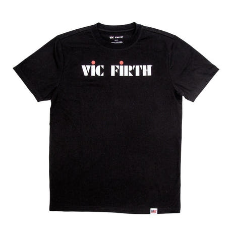 Vic Firth klassisk logo svart T-skjorte - Large