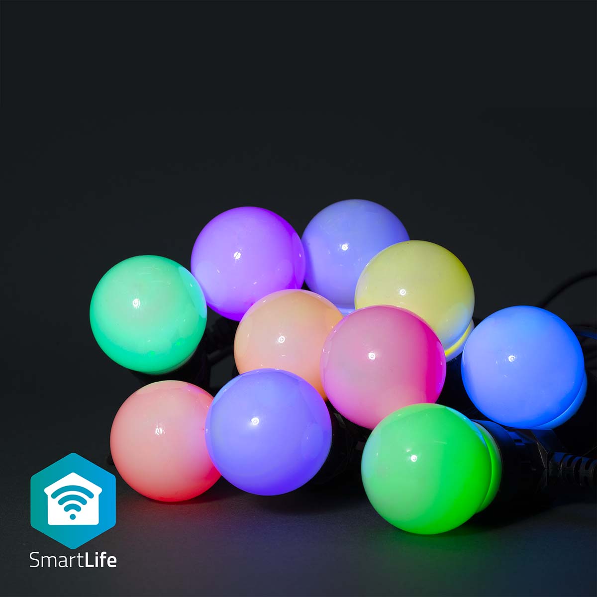SmartLife Dekorativ Lyskjede m. 10 stk. LED-pærer