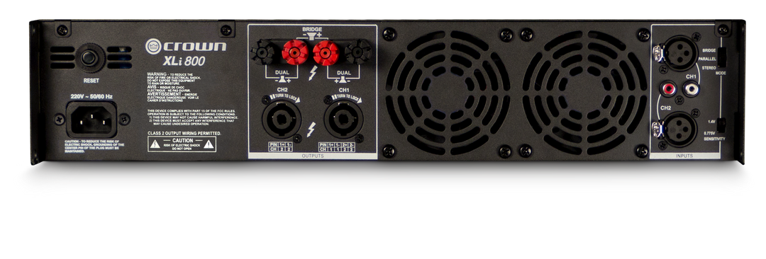 Crown XLi800 effektforsterker (2x200W, 8 Ohm)