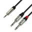 Y-delt kabel Minijack til 6,3 mm Jack (6m)