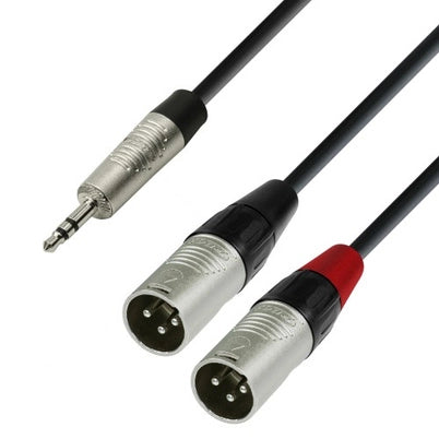 Y-delt kabel Minijack til XLR hann (3m)