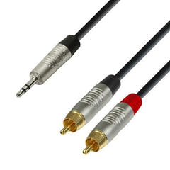 Y-delt kabel Minijack for Phono (3m)