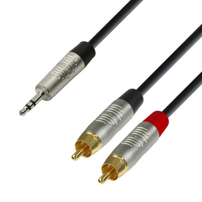 Y-delt kabel Minijack for Phono (3m)