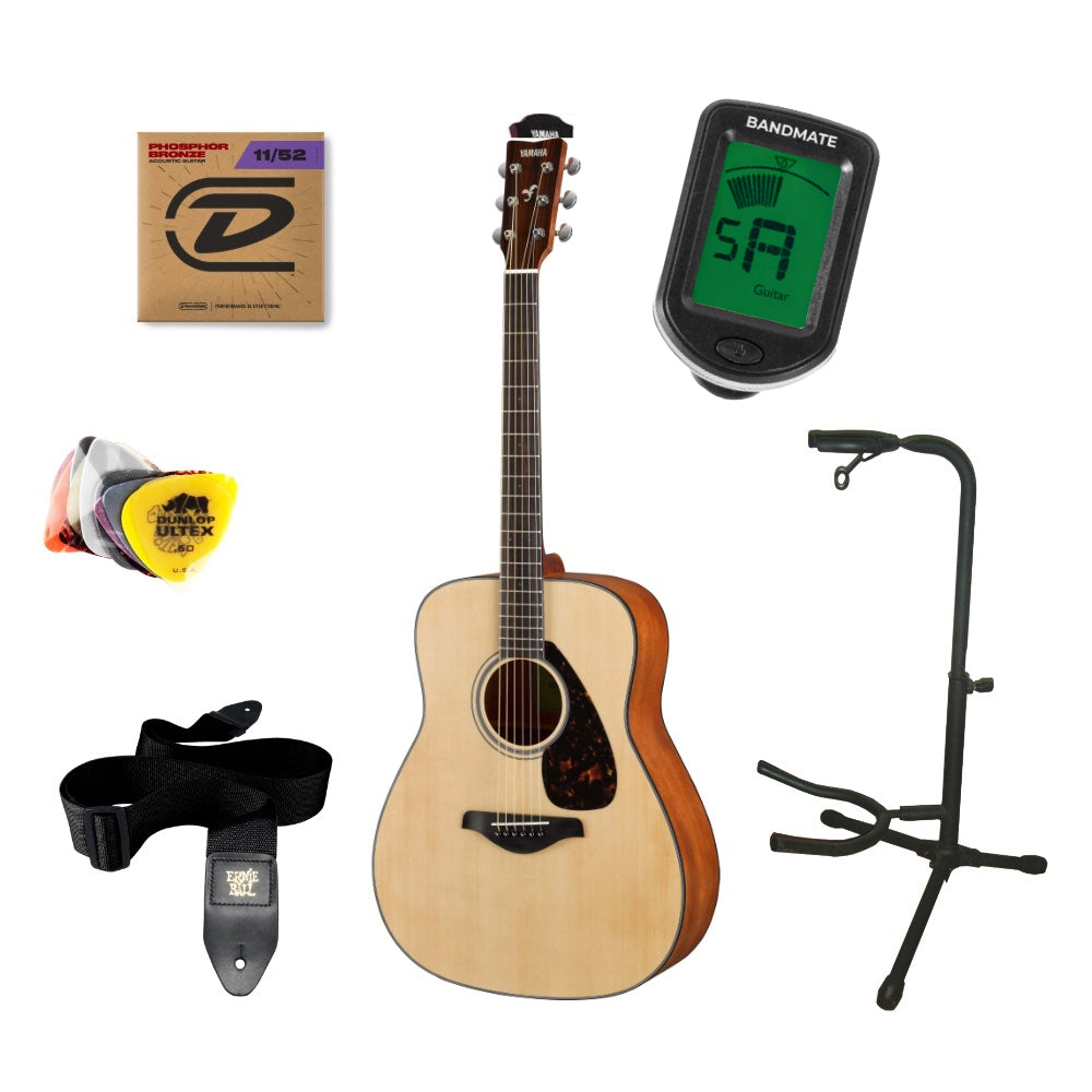 Yamaha FG800M NT II Western gitarstartpakke (naturlig)