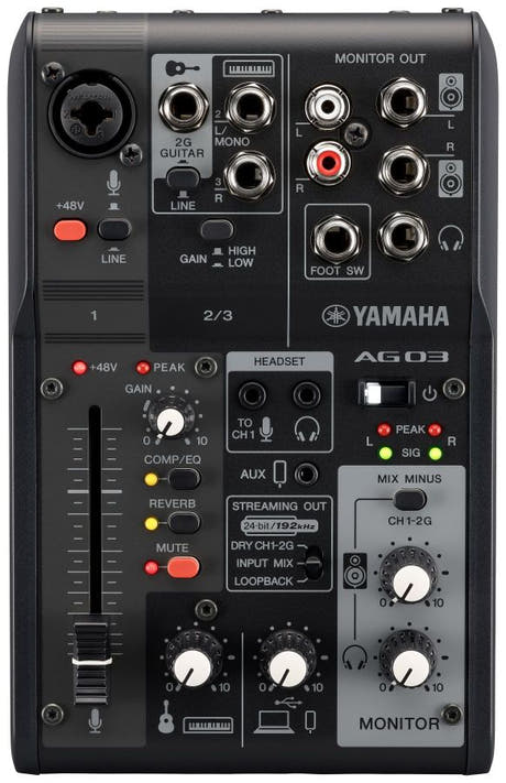 Yamaha AG03 MkII Live Streaming Mixer (svart)