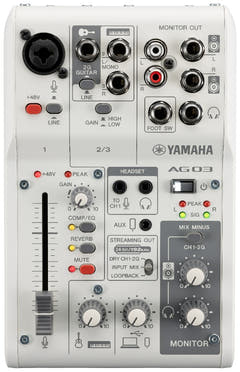 Yamaha AG03 MkII - Live Streaming Bundle (Hvit)