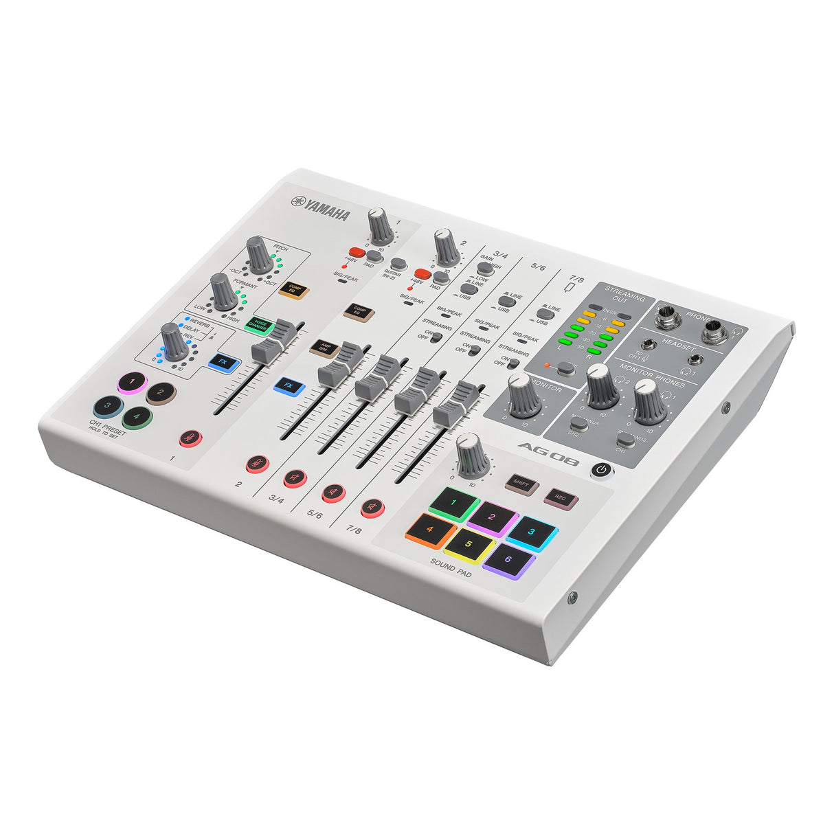 Yamaha AG08 - Live Streaming Mixer (Hvit)