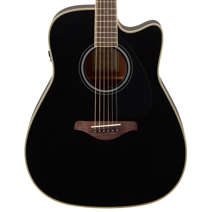 Yamaha FGC-TA transakustisk Western gitar (svart)