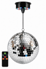 Light4Me Speilkule 40 cm med LED, motor og fjernkontroll