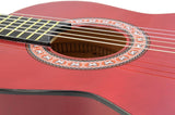 DiMavery AC-303 klassisk spansk gitar 1/2 (rød)