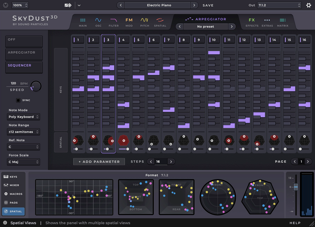 SkyDust 3D immersiv synth-plug-in