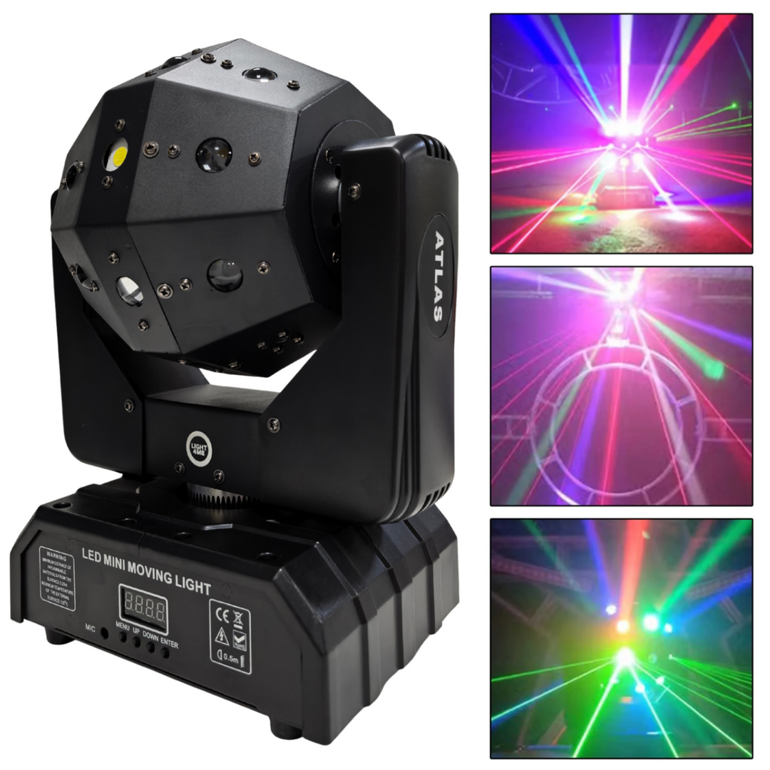 LIGHT4ME ATLAS bevegelig 4-i-1 LED multieffektlampe