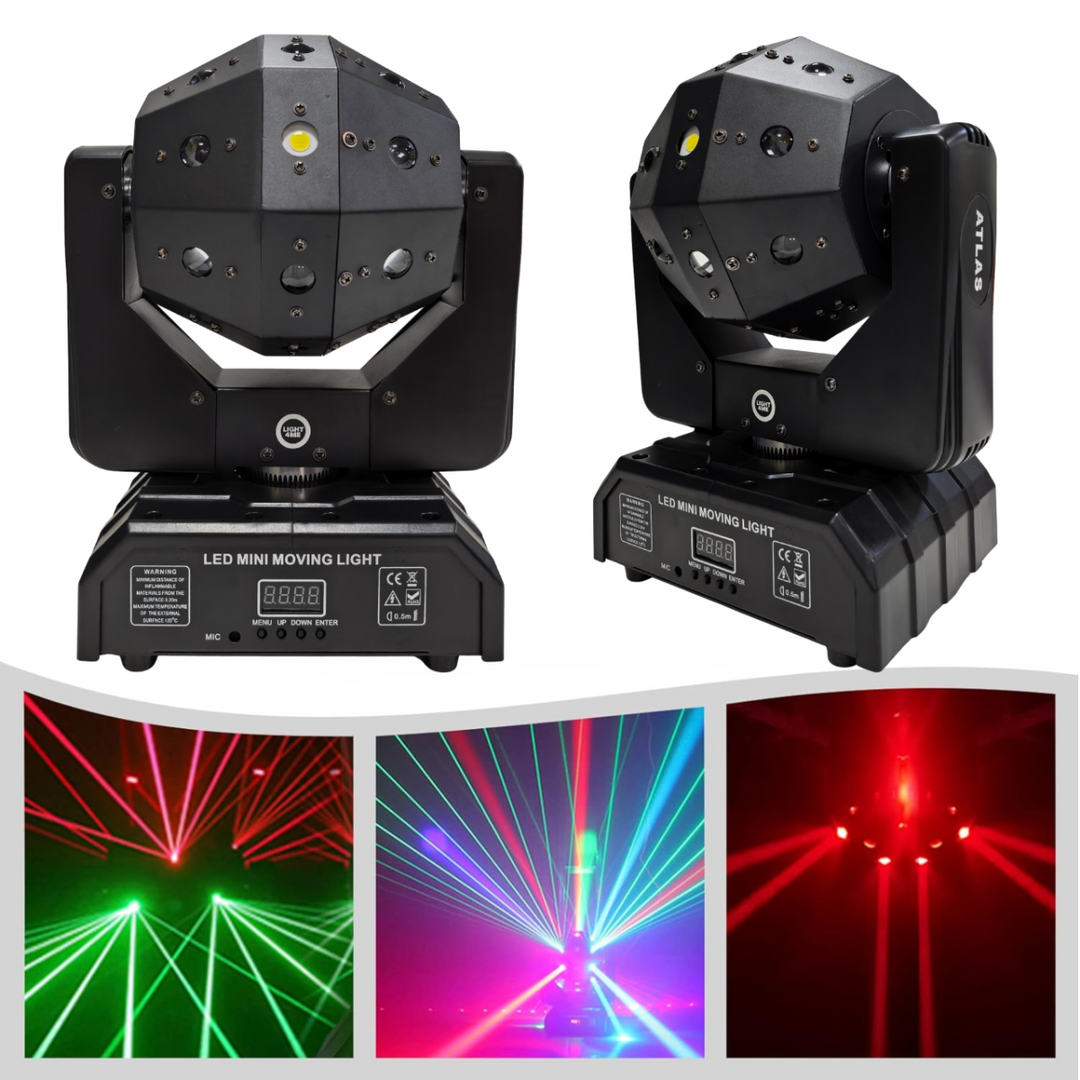 LIGHT4ME ATLAS bevegelig 4-i-1 LED multieffektlampe