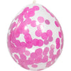 Ballonger med konfetti (rosa, 30 cm)