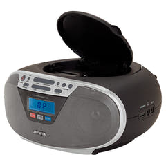 AIWA CDT-200 Boombox – CD, Bluetooth, USB og FM-radio, sølv