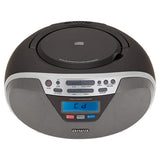 AIWA CDT-200 Boombox – CD, Bluetooth, USB og FM-radio, sølv