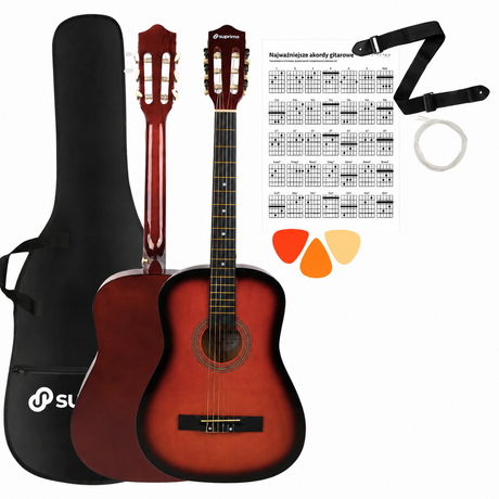 SUPRIMO CGS2 SB klassisk gitarsett 4/4, sunburst