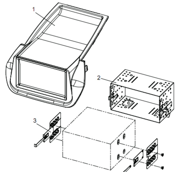 21CT23FT09 2-DIN Ramme for Fiat