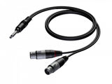 Stereo jack for 2x XLR hunn 1,5 meter