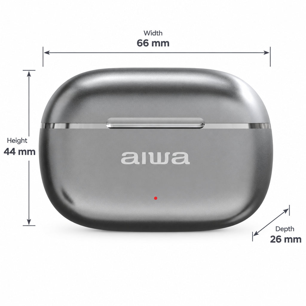 AIWA ETWS-160 True Wireless-ørepropper med ANC, ENC og Bluetooth 5.4